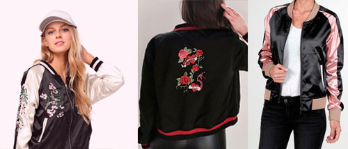 Chaquetas Bomber Bordadas preferidas en mujeres