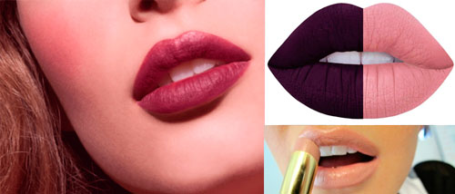 Labios mate moda femenina